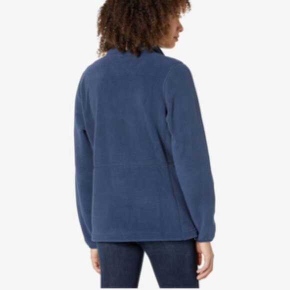 LL Bean Mountain Classic Fleece Full Zip Jacket Navy Blue Small - Picture 3 of 14